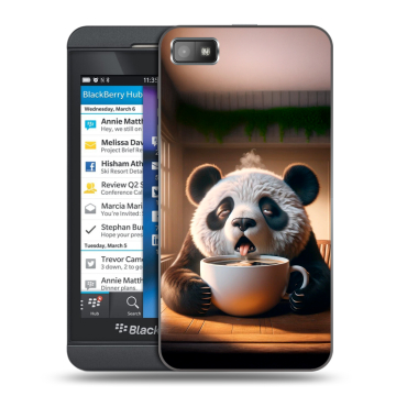 Пластиковый чехол на BlackBerry Z10 с принтом смешная панда Пластиковый чехол на BlackBerry Z10 с принтом смешная панда