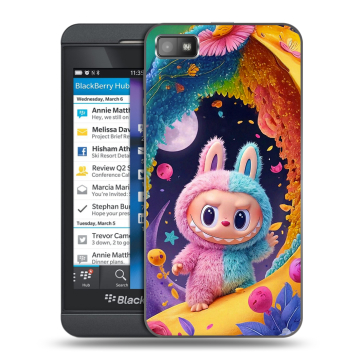 Пластиковый чехол на BlackBerry Z10 с принтом Labubu Лабубу Пластиковый чехол на BlackBerry Z10 с принтом Labubu Лабубу