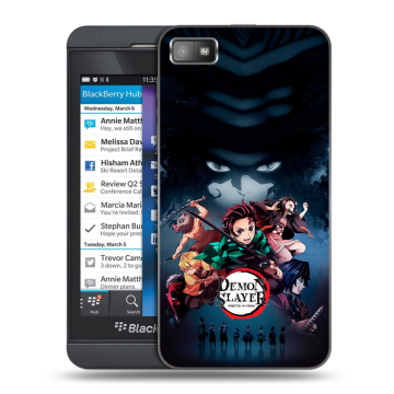 Пластиковый чехол на BlackBerry Z10 с принтом Demon Slayer Клинок рассекающий демонов Пластиковый чехол на BlackBerry Z10 с принтом Demon Slayer Клинок рассекающий демонов