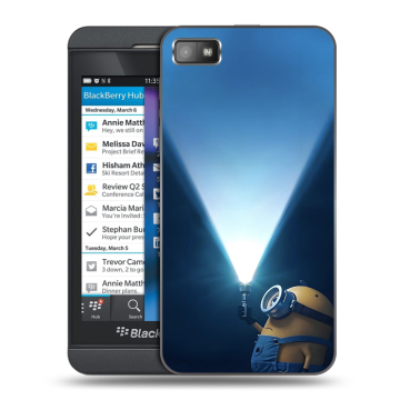 Пластиковый чехол на BlackBerry Z10 с принтом Миньоны Пластиковый чехол на BlackBerry Z10 с принтом Миньоны