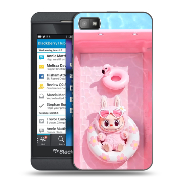 Пластиковый чехол на BlackBerry Z10 с принтом Labubu Лабубу Пластиковый чехол на BlackBerry Z10 с принтом Labubu Лабубу