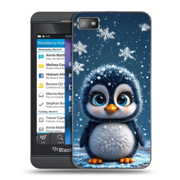 Пластиковый чехол на BlackBerry Z10 с принтом Новый год