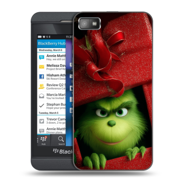 Пластиковый чехол на BlackBerry Z10 с принтом Новый год
