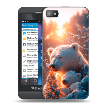Пластиковый чехол на BlackBerry Z10 с принтом Новый год Пластиковый чехол на BlackBerry Z10 с принтом Новый год