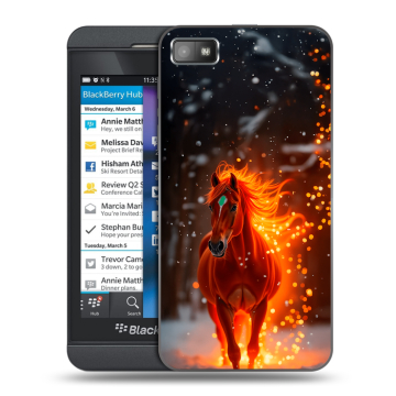 Пластиковый чехол на BlackBerry Z10 с принтом Новый год Пластиковый чехол на BlackBerry Z10 с принтом Новый год