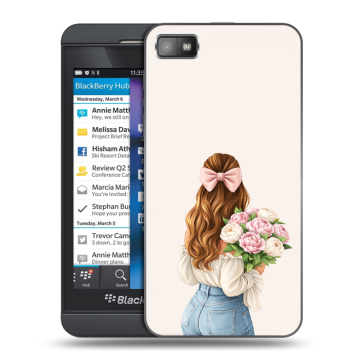 Пластиковый чехол на BlackBerry Z10 с принтом женский Пластиковый чехол на BlackBerry Z10 с принтом женский