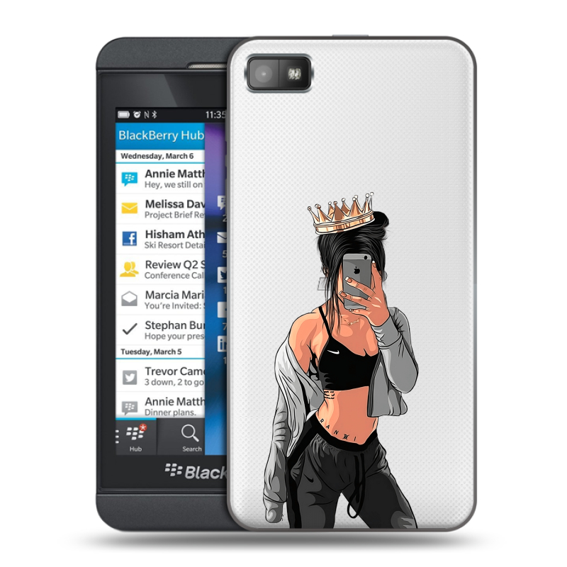 Пластиковый чехол на BlackBerry Z10 с принтом Женские принты Пластиковый чехол на BlackBerry Z10 с принтом Женские принты