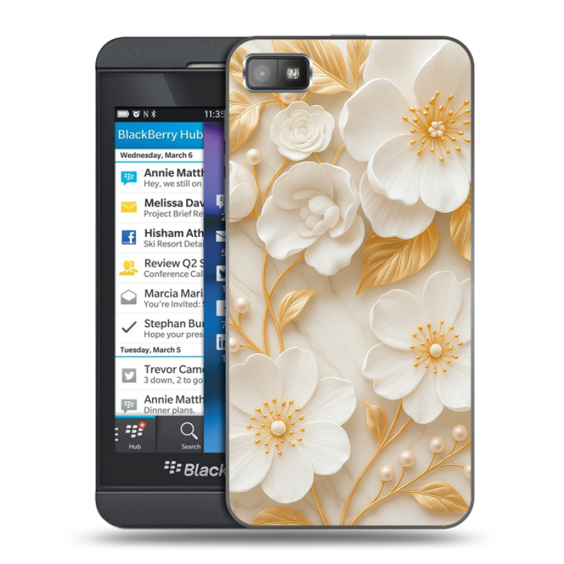 Пластиковый чехол на BlackBerry Z10 с принтом Цветы Пластиковый чехол на BlackBerry Z10 с принтом Цветы