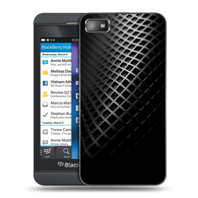 Пластиковый чехол на BlackBerry Z10 с принтом Текстура металла Пластиковый чехол на BlackBerry Z10 с принтом Текстура металла