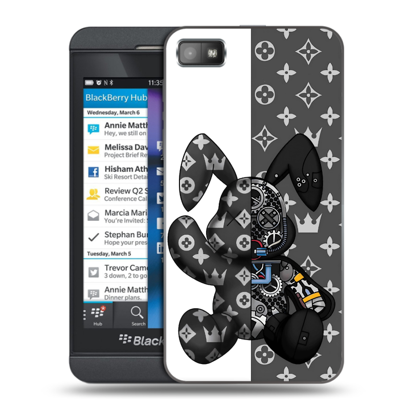 Пластиковый чехол на BlackBerry Z10 с принтом Луи робот Пластиковый чехол на BlackBerry Z10 с принтом Луи робот