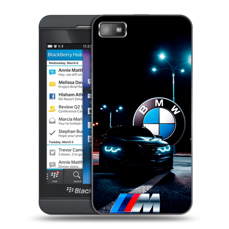 Пластиковый чехол на BlackBerry Z10 с принтом БМВ BMW Пластиковый чехол на BlackBerry Z10 с принтом БМВ BMW