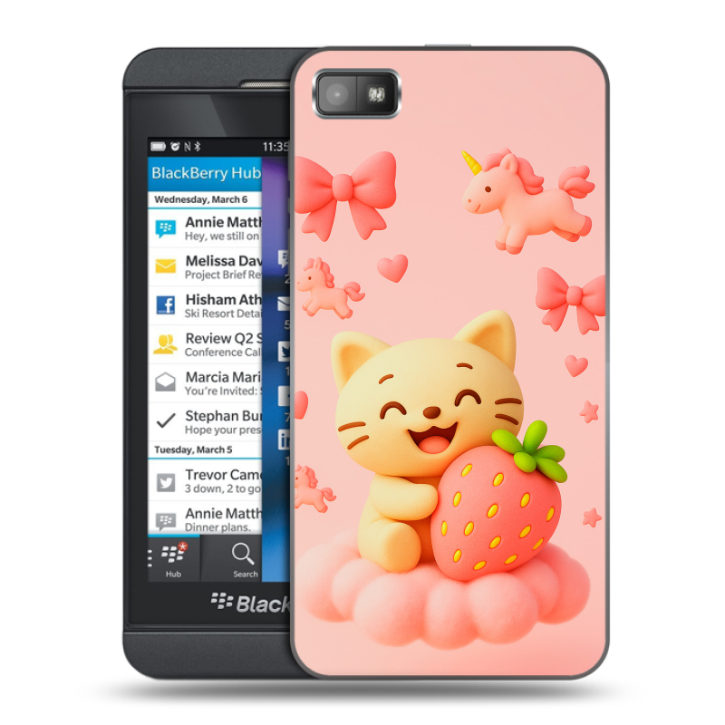 Пластиковый чехол на BlackBerry Z10 с принтом для девочек Пластиковый чехол на BlackBerry Z10 с принтом для девочек