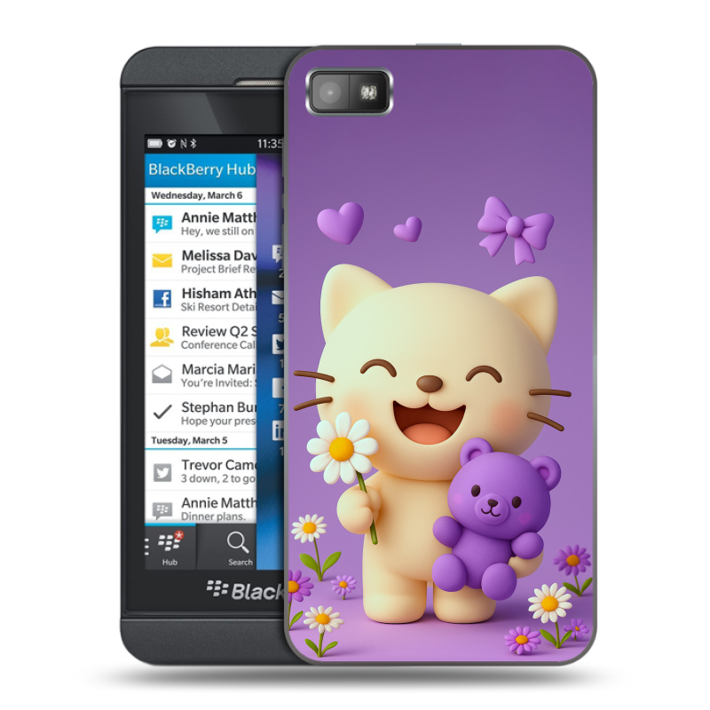 Пластиковый чехол на BlackBerry Z10 с принтом для девочек Пластиковый чехол на BlackBerry Z10 с принтом для девочек