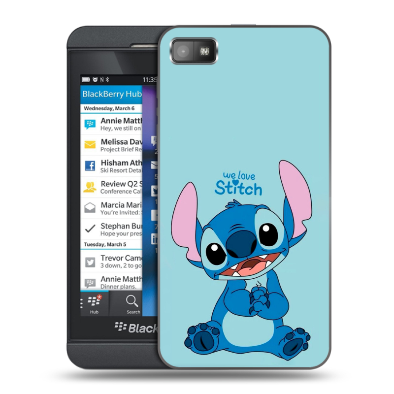 Пластиковый чехол на BlackBerry Z10 с принтом Лило и Стич Пластиковый чехол на BlackBerry Z10 с принтом Лило и Стич