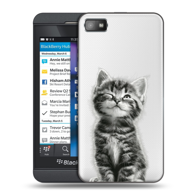 Пластиковый чехол на BlackBerry Z10 с принтом Котенок Пластиковый чехол на BlackBerry Z10 с принтом Котенок
