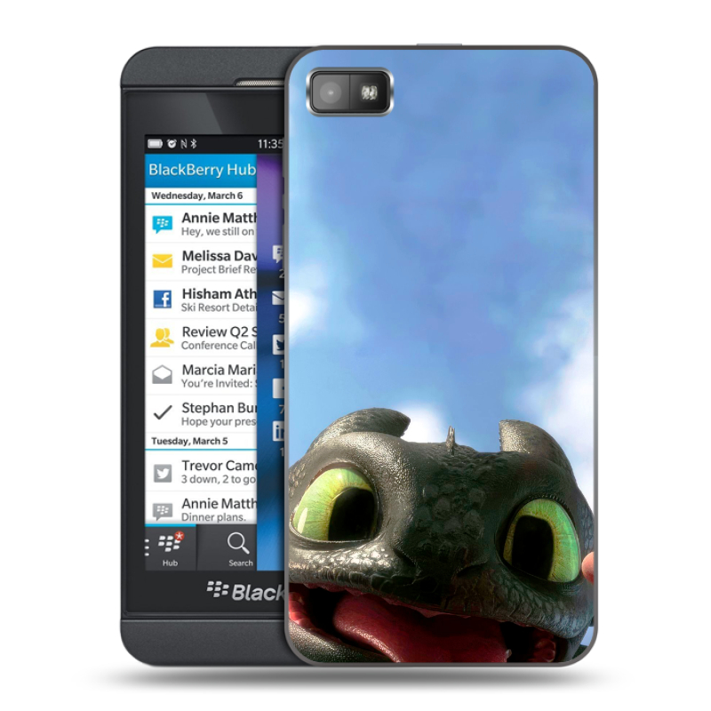 Пластиковый чехол на BlackBerry Z10 с принтом Как приручить дракона Пластиковый чехол на BlackBerry Z10 с принтом Как приручить дракона