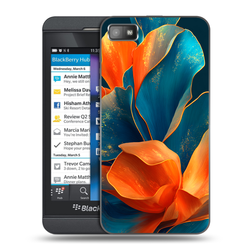 Пластиковый чехол на BlackBerry Z10 с принтом Цветы Пластиковый чехол на BlackBerry Z10 с принтом Цветы