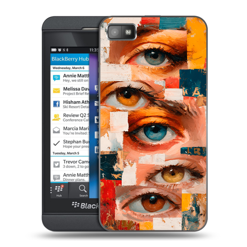 Пластиковый чехол на BlackBerry Z10 с принтом Модный принт Пластиковый чехол на BlackBerry Z10 с принтом Модный принт