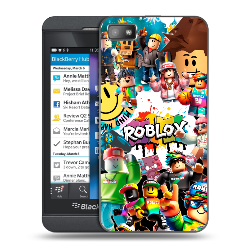 Пластиковый чехол на BlackBerry Z10 с принтом Roblox Роблокс Пластиковый чехол на BlackBerry Z10 с принтом Roblox Роблокс
