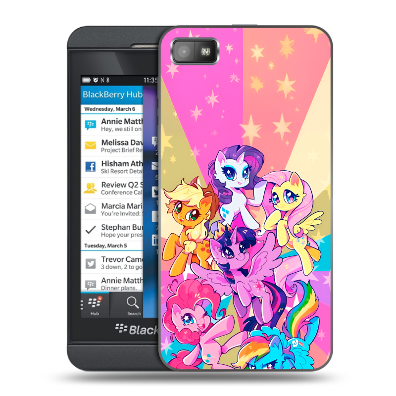 Пластиковый чехол на BlackBerry Z10 с принтом My little pony Дружба чудо Пластиковый чехол на BlackBerry Z10 с принтом My little pony Дружба чудо
