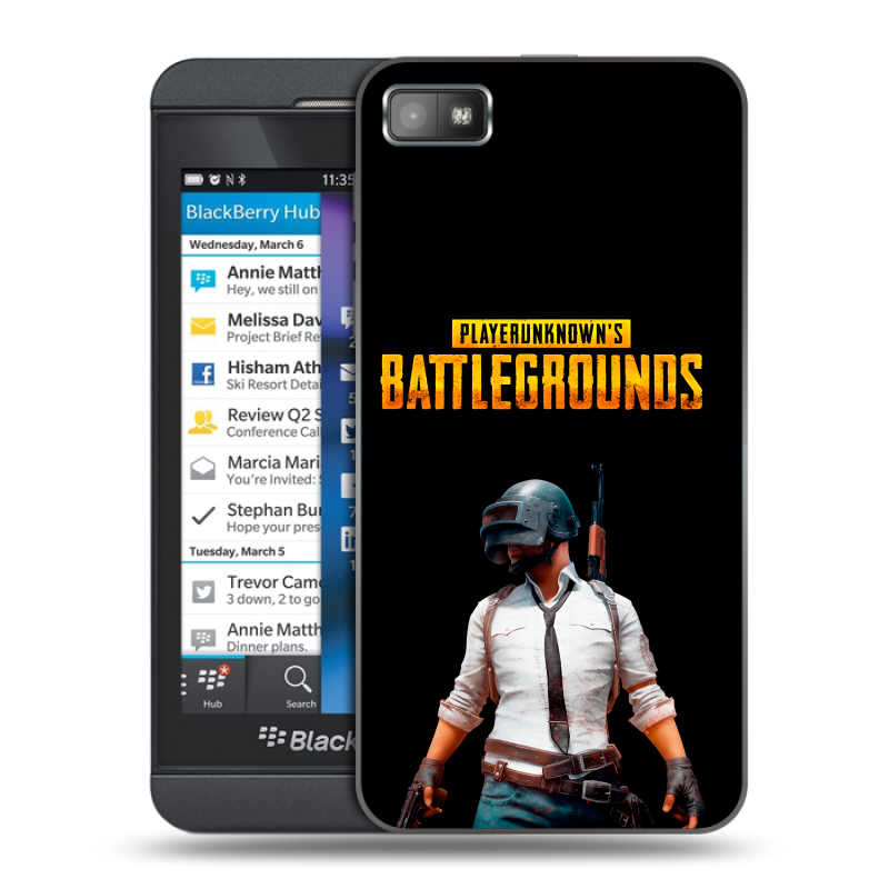 Пластиковый чехол на BlackBerry Z10 с принтом PUGB ПАГБ Пластиковый чехол на BlackBerry Z10 с принтом PUGB ПАГБ