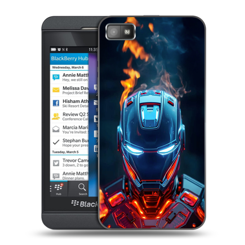 Пластиковый чехол на BlackBerry Z10 с принтом IronMan Железный человек Пластиковый чехол на BlackBerry Z10 с принтом IronMan Железный человек