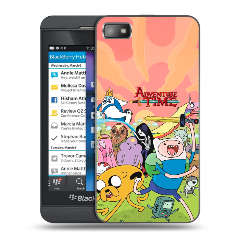 Пластиковый чехол на BlackBerry Z10 с принтом Adventure time Время приключений Пластиковый чехол на BlackBerry Z10 с принтом Adventure time Время приключений