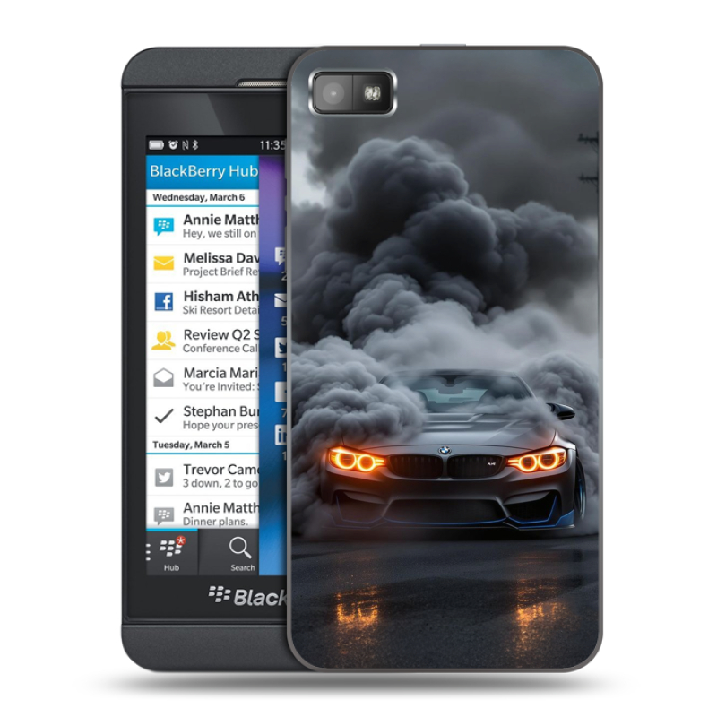 Пластиковый чехол на BlackBerry Z10 с принтом BMW БМВ Пластиковый чехол на BlackBerry Z10 с принтом BMW БМВ