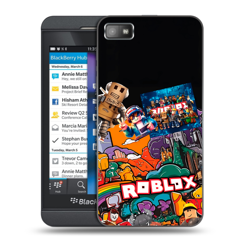 Пластиковый чехол на BlackBerry Z10 с принтом Roblox Роблокс Пластиковый чехол на BlackBerry Z10 с принтом Roblox Роблокс