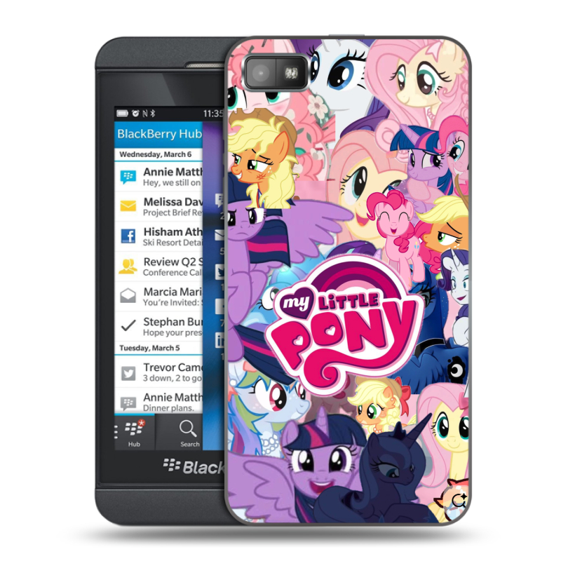 Пластиковый чехол на BlackBerry Z10 с принтом My little pony Дружба чудо Пластиковый чехол на BlackBerry Z10 с принтом My little pony Дружба чудо