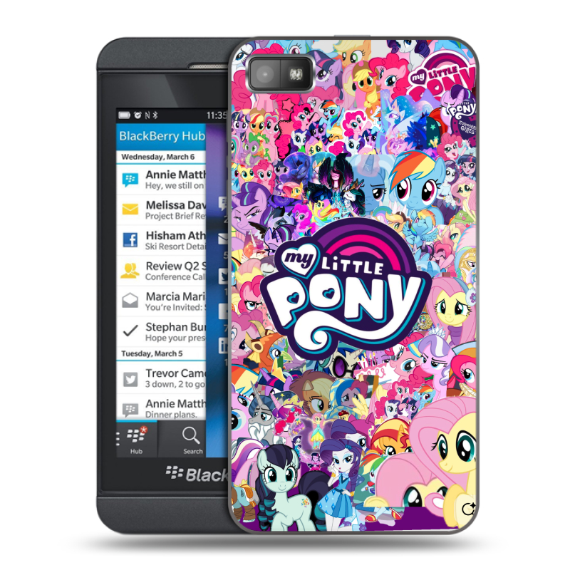 Пластиковый чехол на BlackBerry Z10 с принтом My little pony Дружба чудо Пластиковый чехол на BlackBerry Z10 с принтом My little pony Дружба чудо