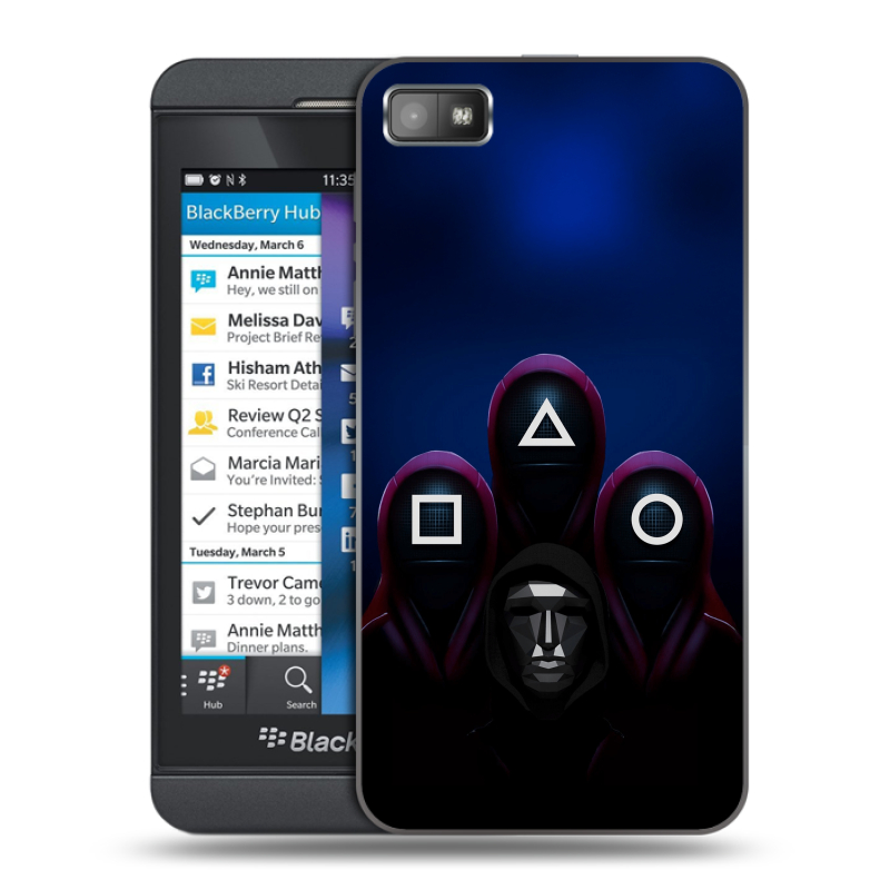 Пластиковый чехол на BlackBerry Z10 с принтом Игра Кальмара Пластиковый чехол на BlackBerry Z10 с принтом Игра Кальмара