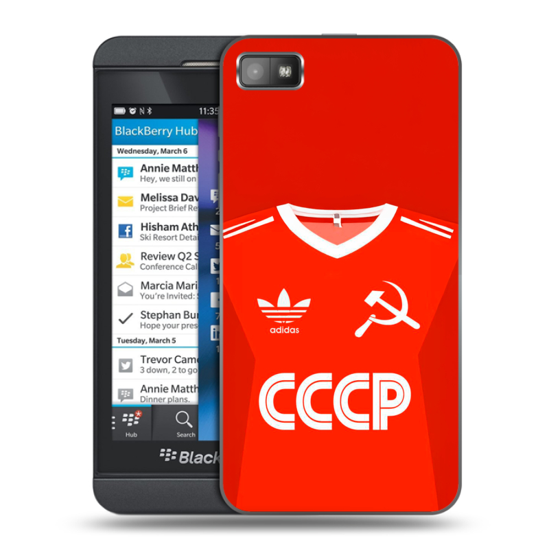 Пластиковый чехол на BlackBerry Z10 с принтом Флаг Герб СССР Пластиковый чехол на BlackBerry Z10 с принтом Флаг Герб СССР