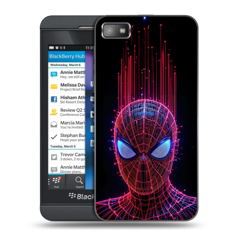 Пластиковый чехол на BlackBerry Z10 с принтом Spiderman Человек паук Пластиковый чехол на BlackBerry Z10 с принтом Spiderman Человек паук