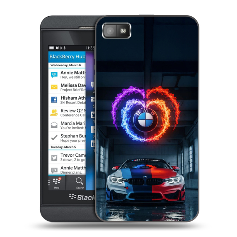 Пластиковый чехол на BlackBerry Z10 с принтом BMW БМВ Пластиковый чехол на BlackBerry Z10 с принтом BMW БМВ