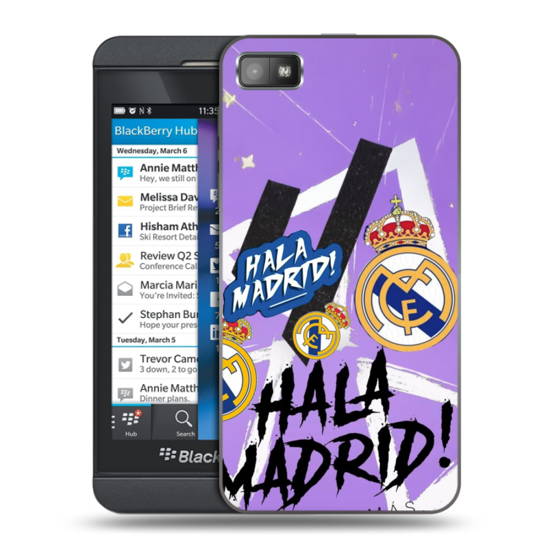 Пластиковый чехол на BlackBerry Z10 с принтом Real Madrid Реал Мадрид Пластиковый чехол на BlackBerry Z10 с принтом Real Madrid Реал Мадрид