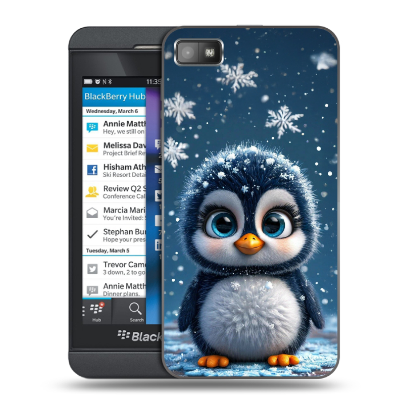 Пластиковый чехол на BlackBerry Z10 с принтом Новый год Пластиковый чехол на BlackBerry Z10 с принтом Новый год