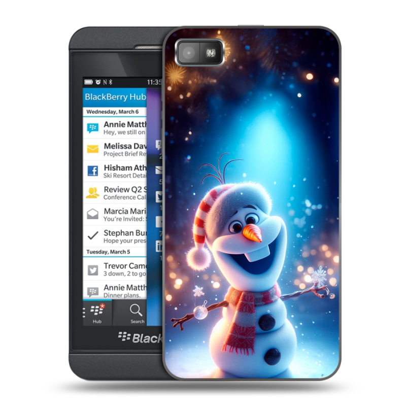 Пластиковый чехол на BlackBerry Z10 с принтом Новый год Пластиковый чехол на BlackBerry Z10 с принтом Новый год