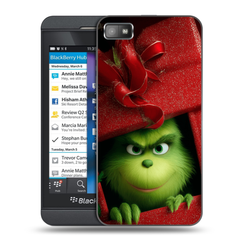 Пластиковый чехол на BlackBerry Z10 с принтом Новый год Пластиковый чехол на BlackBerry Z10 с принтом Новый год