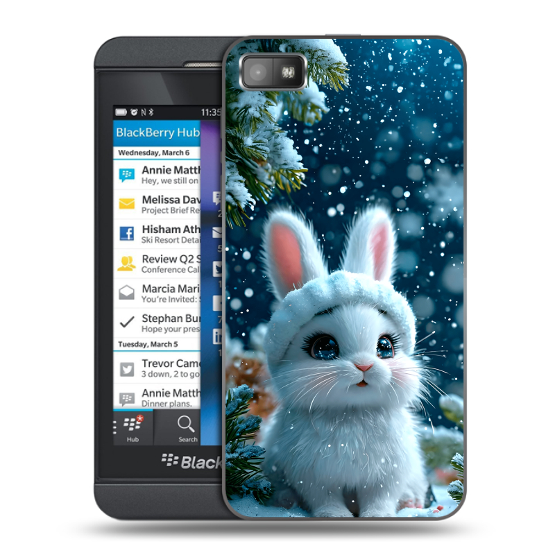 Пластиковый чехол на BlackBerry Z10 с принтом Новый год Пластиковый чехол на BlackBerry Z10 с принтом Новый год
