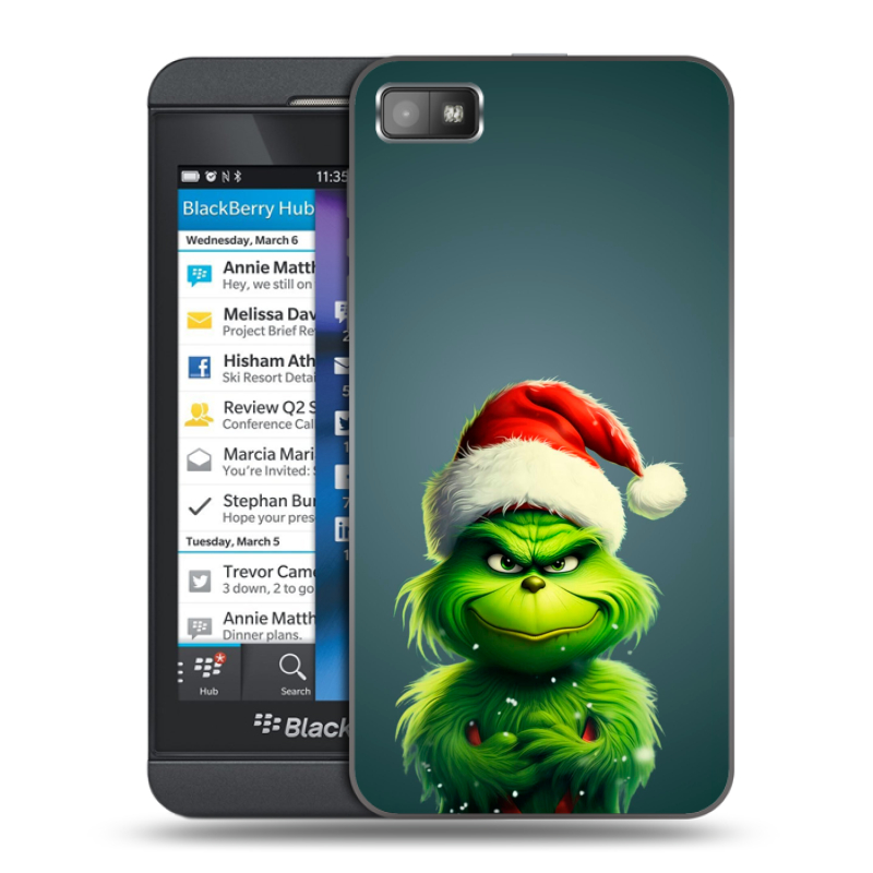 Пластиковый чехол на BlackBerry Z10 с принтом Новый год Пластиковый чехол на BlackBerry Z10 с принтом Новый год