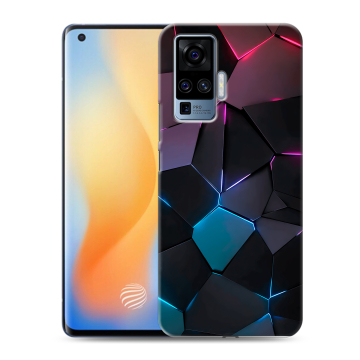 Силиконовый чехол на Vivo X50 Pro с принтом Геометрия неона Силиконовый чехол на Vivo X50 Pro с принтом Геометрия неона
