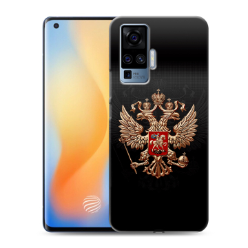 Силиконовый чехол на Vivo X50 Pro с принтом Герб России Силиконовый чехол на Vivo X50 Pro с принтом Герб России