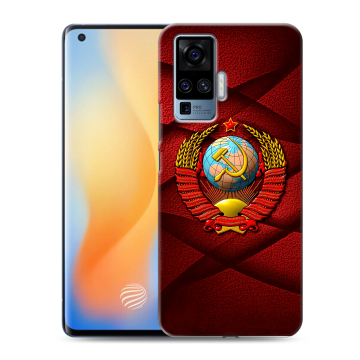 Силиконовый чехол на Vivo X50 Pro с принтом Герб СССР Силиконовый чехол на Vivo X50 Pro с принтом Герб СССР