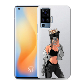 Силиконовый чехол на Vivo X50 Pro с принтом Женские принты Силиконовый чехол на Vivo X50 Pro с принтом Женские принты