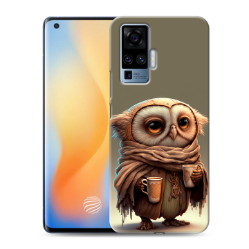 Силиконовый чехол на Vivo X50 Pro с принтом Сова Силиконовый чехол на Vivo X50 Pro с принтом Сова