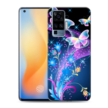 Силиконовый чехол на Vivo X50 Pro с принтом Бабочки