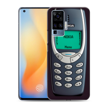 Силиконовый чехол на Vivo X50 Pro с принтом Старый телефон Силиконовый чехол на Vivo X50 Pro с принтом Старый телефон