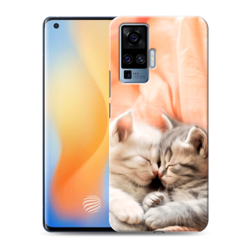 Силиконовый чехол на Vivo X50 Pro с принтом Котята