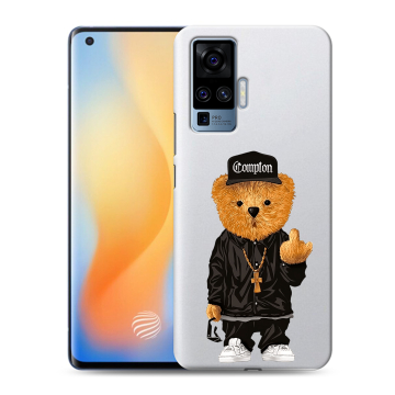 Силиконовый чехол на Vivo X50 Pro с принтом Мишка